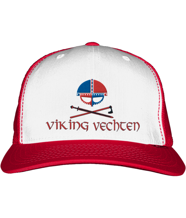 Vintage Snapback Trucker Cap Borduring - Viking Vechten - Afbeelding 2