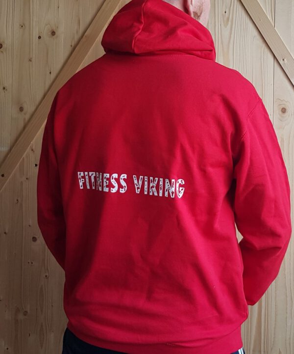Fitness Viking Hoodie red Viking Inside