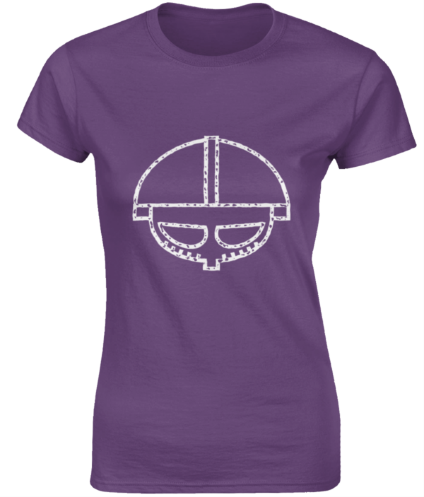 Dames Fitness Viking T-Shirt logo groot antique sports purple