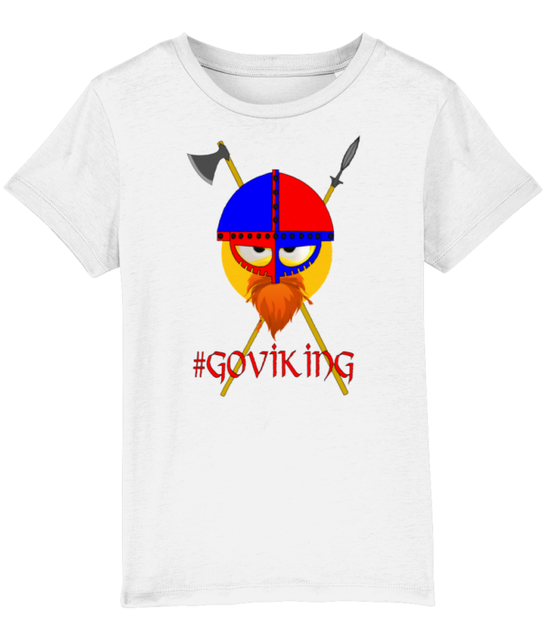 Kids T-shirt Viking Emoji met speer en bijl